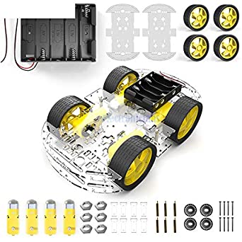 Arduino 4WD Smart Robotics Robot Car Chassis Kit with DC Motor Set - Image 2
